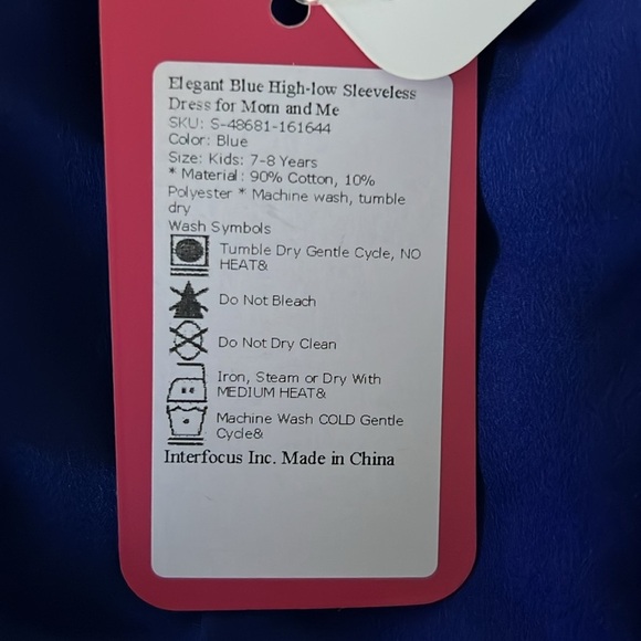 PatPat Royal Blue Sleeveless Kids Dress - Picture 4 of 4